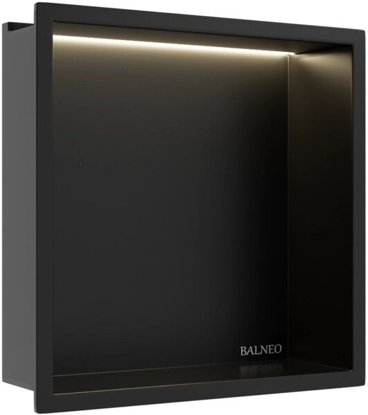 Balneo Wall Box raft de nișă 30 cm negru B0101020109-1