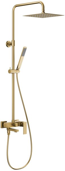 KFA Armatura Logon Brushed Light Gold set cadă și duș perete cu duș de ploaie auriu 5136-925-39