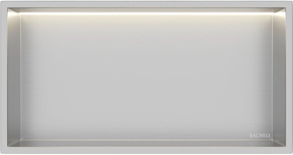 Balneo Wall Box LED Inox raft de nișă 60 cm B0101010109-2