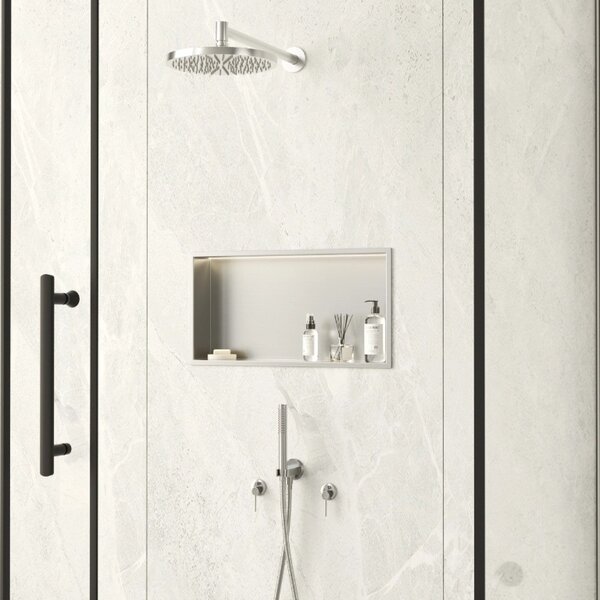 Balneo Wall Box LED Inox raft de nișă 60 cm B0101010109-2
