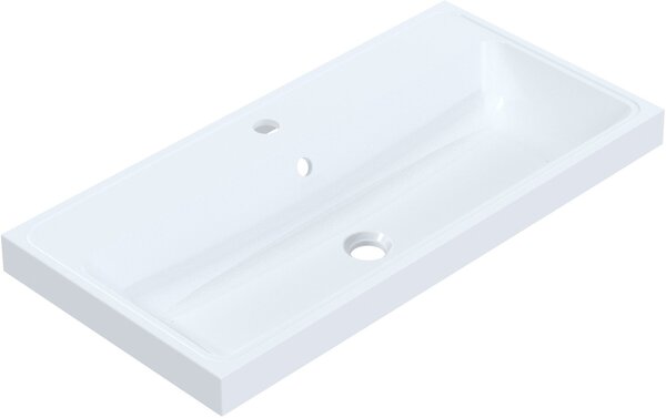 Ruvetti Irmina lavoar 80x40 cm dreptunghiular încastrat alb luciu DOL_IR8040
