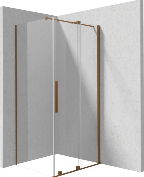 Deante Prizma cabină de duș 100x90 cm dreptunghiular maro periat/sticlă transparentă KPNCP10S09