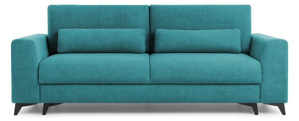 Canapea Extensibilă 3 locuri TIVOLI, cu ladă depozitare, 240x105x95 cm, Turcoaz-Mystery
