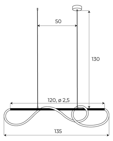 MaxLight Laguna lampă suspendată 1x30 W auriu P0614