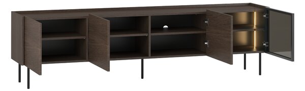 Comodă TV Dunari 220 cm cu picioare metalice - stejar dunin