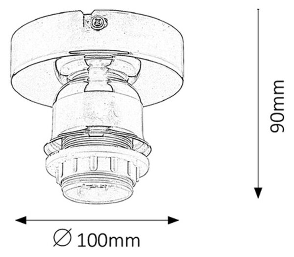 Rabalux Bottom lampă de tavan 1x60 W crom 1301