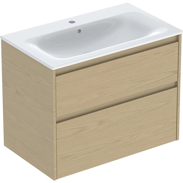 Geberit Selnova Square lavoar cu dulap 80 cm stejar 504.139.PS.1
