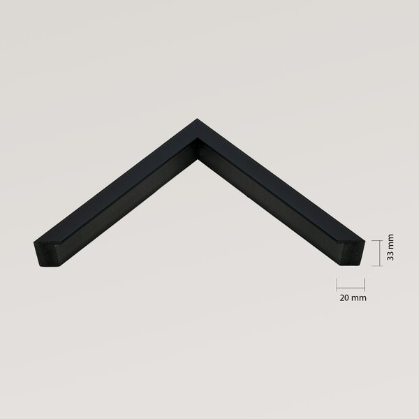 Ars Longa Linea oglindă 103x53 cm dreptunghiular negru LINEA50100-C