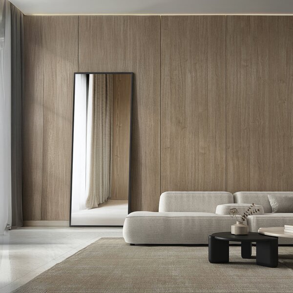 Ars Longa Linea oglindă 73x73 cm pătrat negru LINEA7070-CS