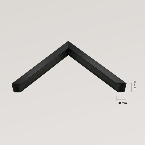 Ars Longa Linea oglindă 73x73 cm pătrat negru LINEA7070-CS