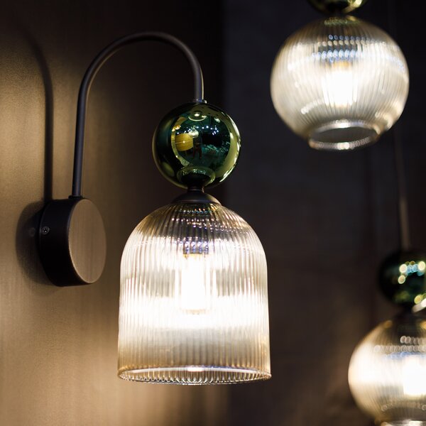 TK Lighting Sophia Green Cognac lampă de perete 1x10 W verde-maro 11143