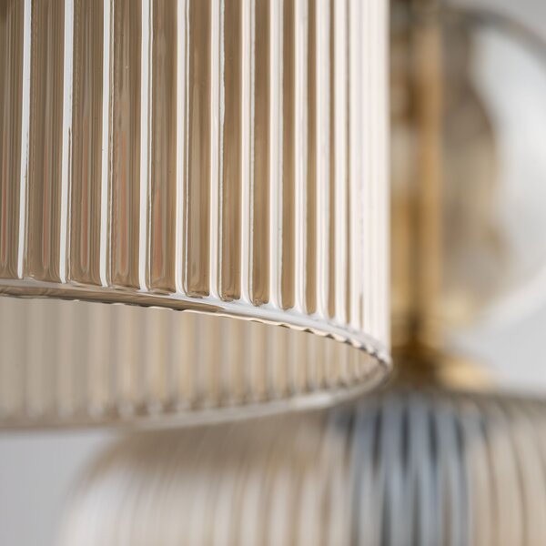 TK Lighting Sophia Cognac lampă suspendată 3x10 W maro-chihlimbar 11041