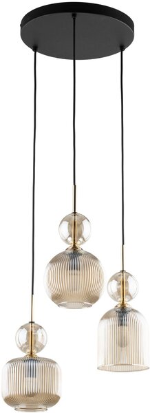 TK Lighting Sophia Cognac lampă suspendată 3x10 W maro-chihlimbar 11041