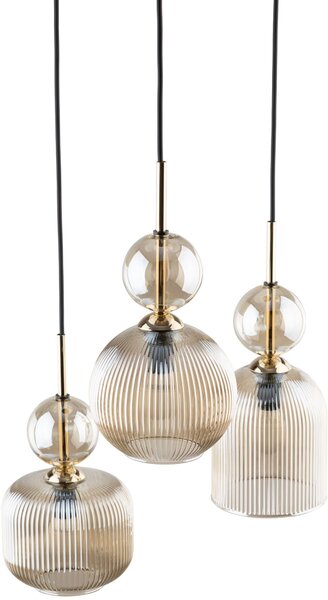 TK Lighting Sophia Cognac lampă suspendată 3x10 W maro-chihlimbar 11041