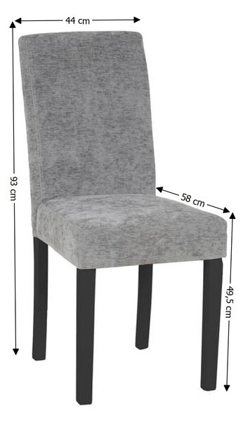 Scaun Living KJC5698 Gri cu Picioare Negre