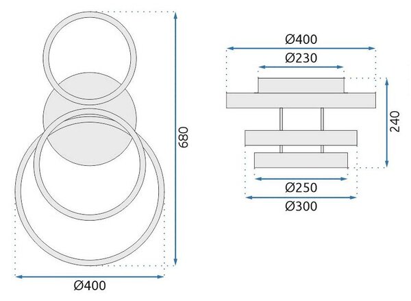 Lampa LED G003-C Gold