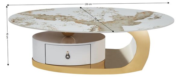 Masă de Cafea KJCT5334 Pandora/Gold