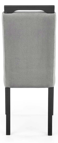 Scaun CLARION 2, gri/negru, stofa catifelata/lemn, 42x58x97 cm