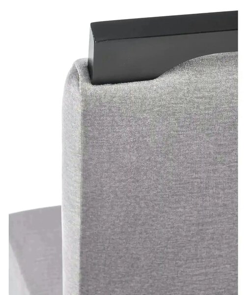 Scaun CLARION 2, gri/negru, stofa catifelata/lemn, 42x58x97 cm