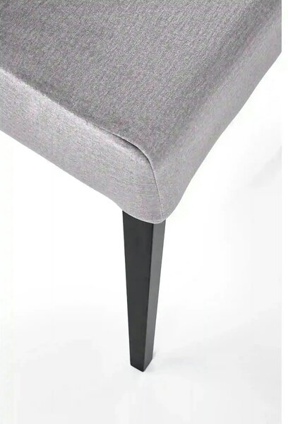 Scaun CLARION 2, gri/negru, stofa catifelata/lemn, 42x58x97 cm