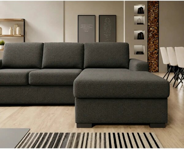 Coltar extensibil VANILLA CORNER 140, sezlong dreapta, stofa catifelat