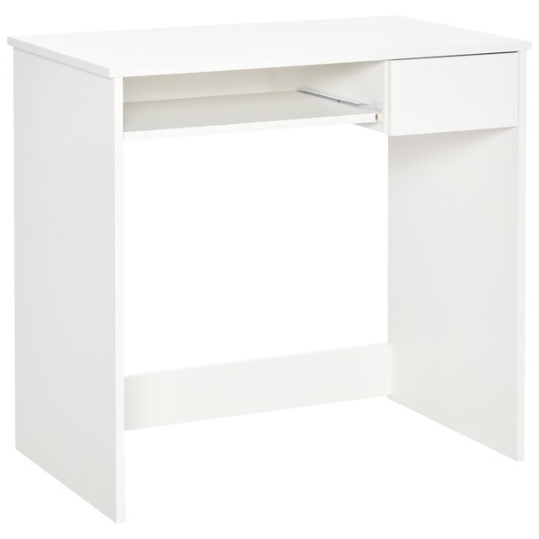 Homcom Birou PC Alb & Stejar 80×45×75 cm – Ideal Dormitor sau Acasa | Aosom Romania
