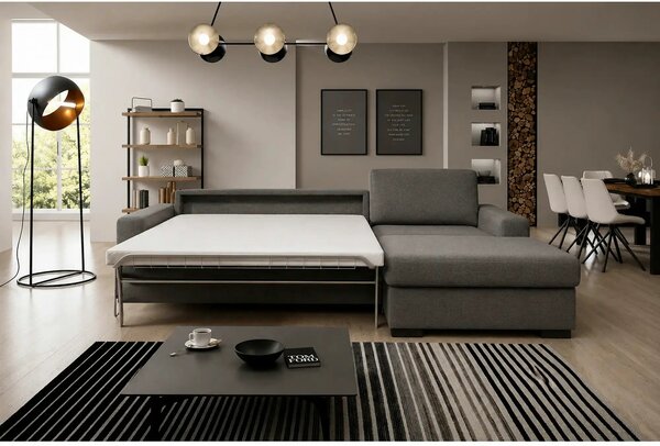 Coltar extensibil VANILLA CORNER 140, sezlong dreapta, stofa catifelat
