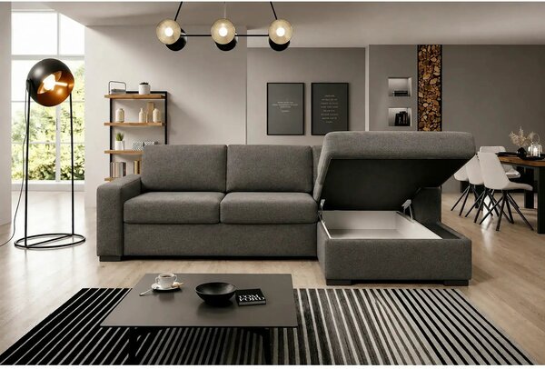Coltar extensibil VANILLA CORNER 140, sezlong dreapta, stofa catifelat