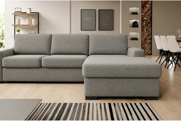 Coltar extensibil 160x200 VANILLA CORNER, sezlong dreapta, stofa catif