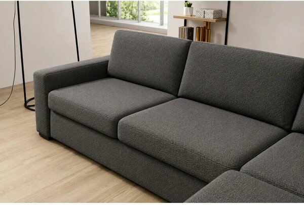Coltar extensibil VANILLA CORNER 140, sezlong dreapta, stofa catifelat