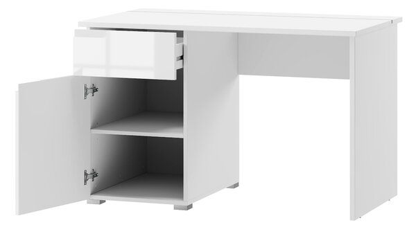 Masă PC Sallosa 14 (alb + alb lucios). Promo -13%. 1068219