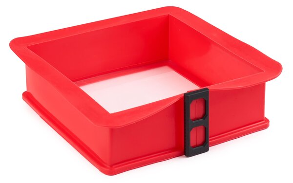 Forma silicon cu fund din sticla temperata pentru prajituri, blat, chec, cozonac, onuvio® - patrata