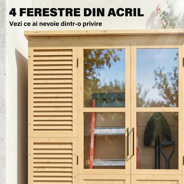 Outsunny magazie debara spațiu depozitare unelte dulap exterior | Aosom Romania