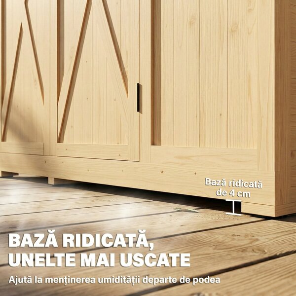 Outsunny magazie debara spațiu depozitare unelte dulap exterior | Aosom Romania