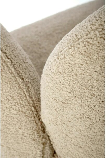 Scaun rotativ K498, cappuccino/negru, stofa buclata/metal, 64x63x90 cm