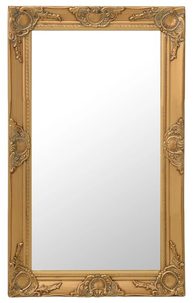 Oglindă de perete în stil baroc, auriu, 50 x 80 cm