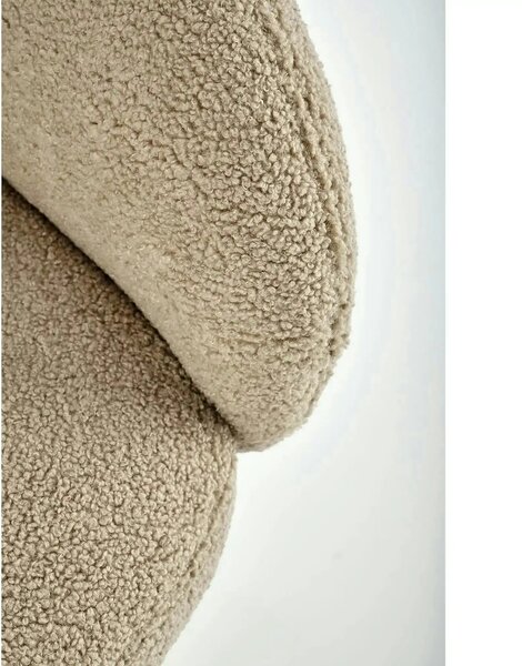 Scaun rotativ K498, cappuccino/negru, stofa buclata/metal, 64x63x90 cm