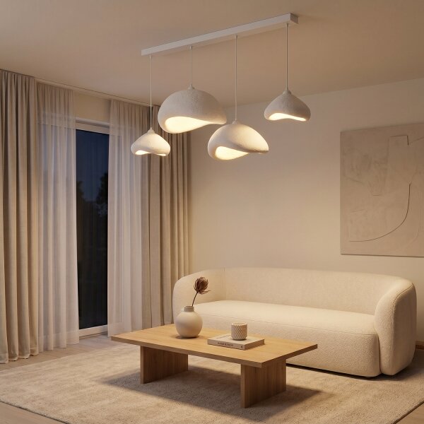 Brilagi - Lustră suspendată pe cablu WABI SABI 4xE27/40W/230V albă
