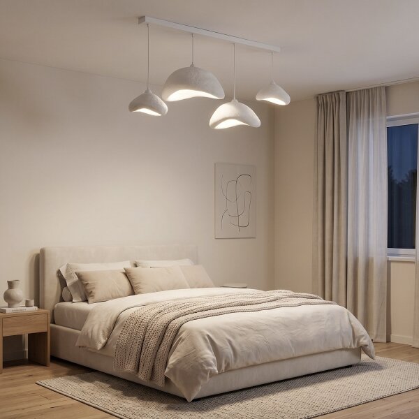 Brilagi - Lustră suspendată pe cablu WABI SABI 4xE27/40W/230V albă