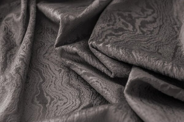 Draperie opaca DUNES VELVET 140x250 cm, gri inchis Agatat: Inele metalice