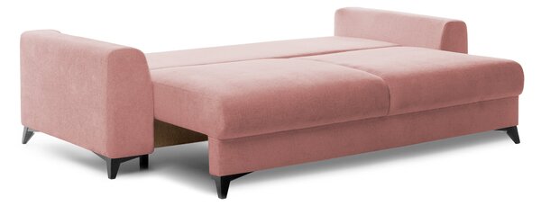 Canapea Extensibilă 3 locuri TIVOLI, cu ladă depozitare, 240x105x95 cm, Roz-Mystery