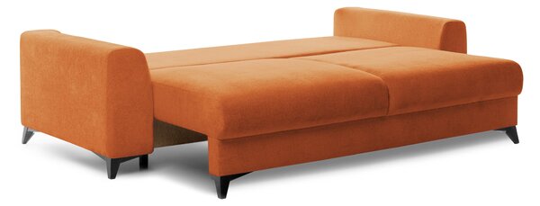Canapea Extensibilă 3 locuri TIVOLI, cu ladă depozitare, 240x105x95 cm, Portocaliu-Mystery
