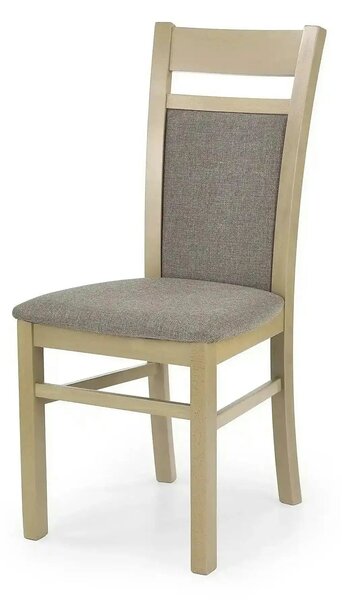 Scaun GERARD 2, gri/stejar sonoma, stofa clasica/lemn de fag, 44x55x97