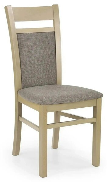 Scaun GERARD 2, gri/stejar sonoma, stofa clasica/lemn de fag, 44x55x97