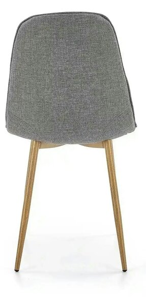 Scaun K316, gri/stejar, stofa clasica/metal, 44x56x87 cm