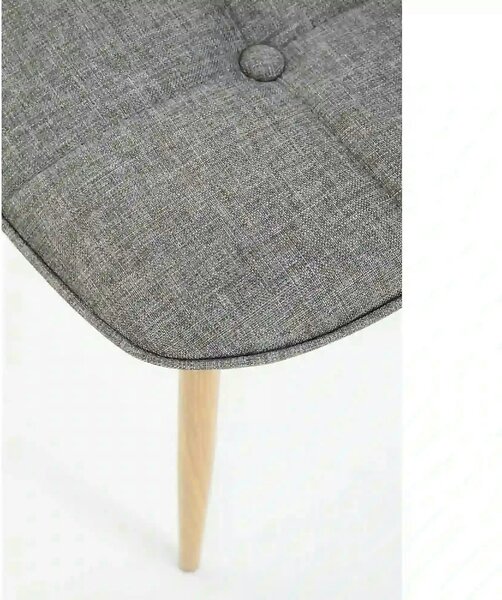 Scaun K316, gri/stejar, stofa clasica/metal, 44x56x87 cm