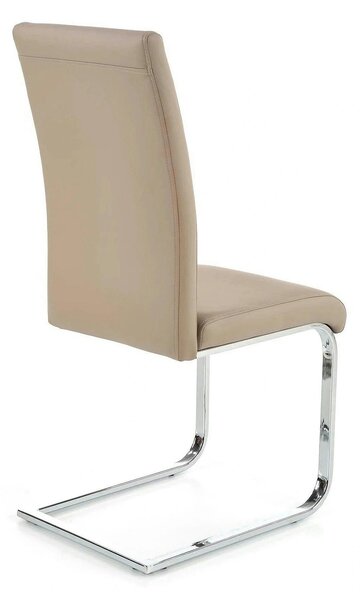 Scaun K85, cappuccino/crom, piele ecologic/metal, 42x56x100 cm