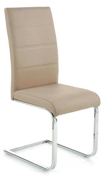 Scaun K85, cappuccino/crom, piele ecologic/metal, 42x56x100 cm