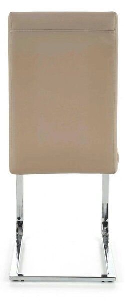 Scaun K85, cappuccino/crom, piele ecologic/metal, 42x56x100 cm