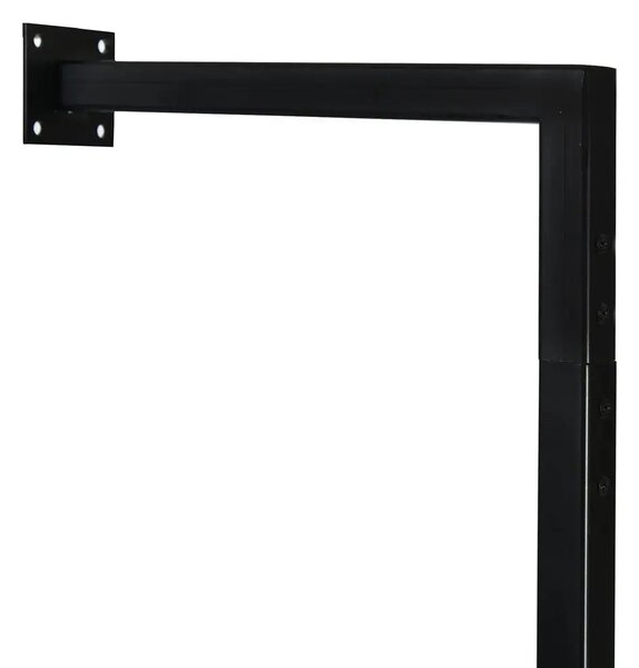 Stand umerase haine, Homs, 80x40 cm negru